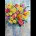 Vase with yellow roses