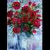 Vase with red roses