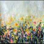 Field of yellow gold flowers