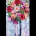 Vase with apricot roses
